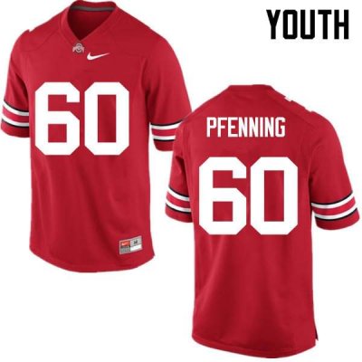 Youth Ohio State Buckeyes #60 Blake Pfenning Red Nike NCAA College Football Jersey May SIF2744ZA